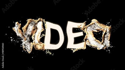 word video. Beautiful animation of the text video on isolated background