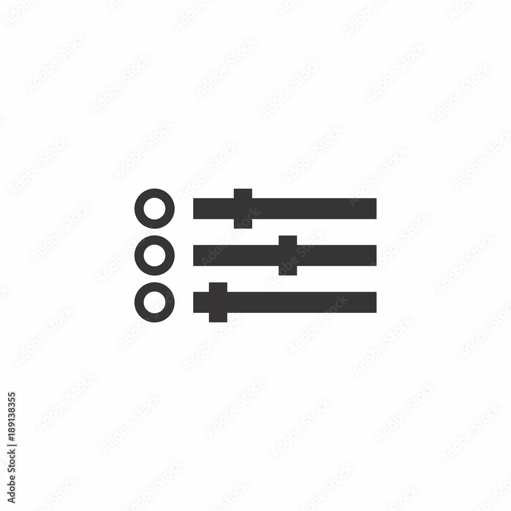Icon of Equalizer settings buttons Icon of Equalizer settings buttons