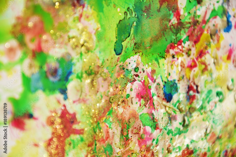Abstract watercolor painting background in vivid colors