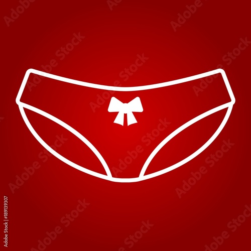 Women briefs line icon, valentines day