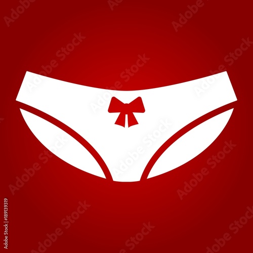 Women briefs glyph icon, valentines day