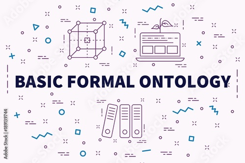 Conceptual business illustration with the words basic formal ontology