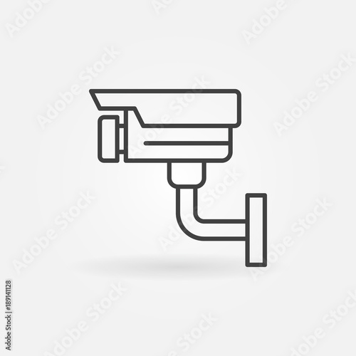 Video Surveillance line icon. Vector CCTV symbol