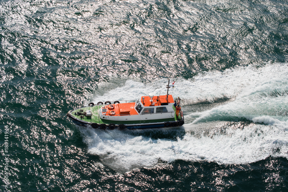 Fototapeta premium Pilot boat in action