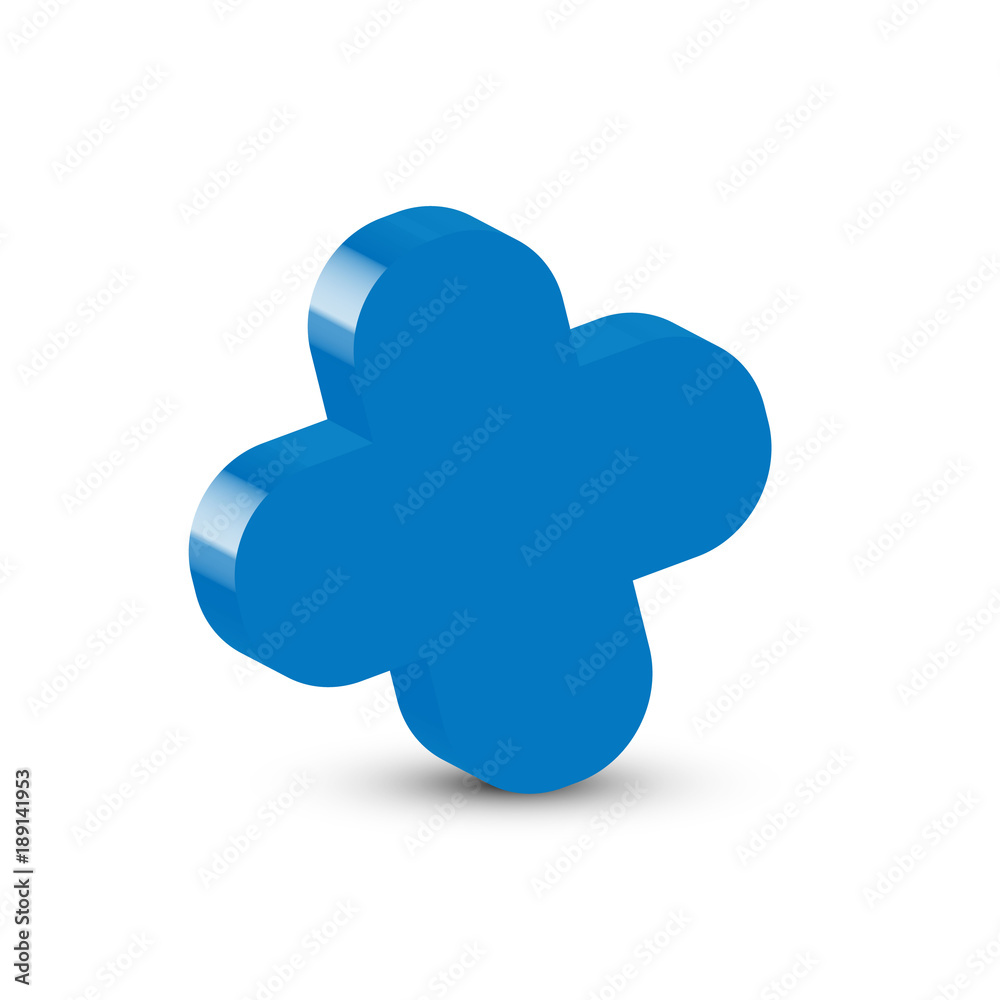 3d plus icon. Vector illustration 3d plus icon. Vector illustration