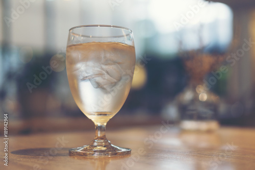 drinking water with ice
