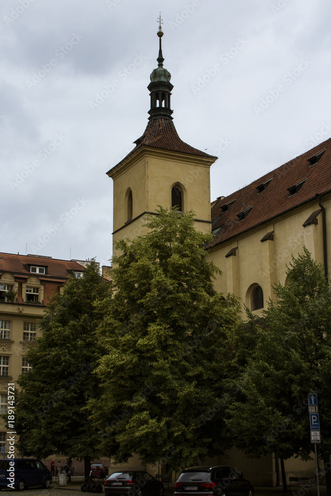 Ancient Church in the Old Town of Prague. Czech Republic
