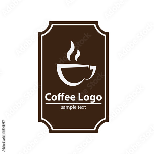 Coffee logo template, icon design