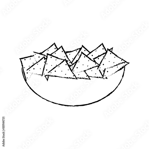 Isolated nachos design