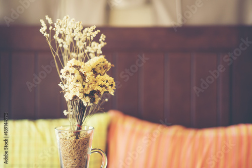 vintage flower pot in coffe...