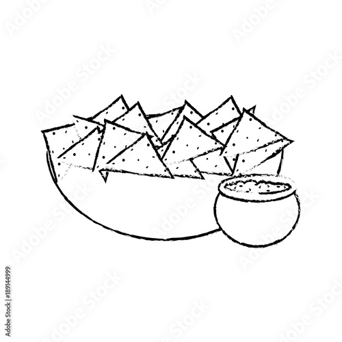 Isolated nachos design
