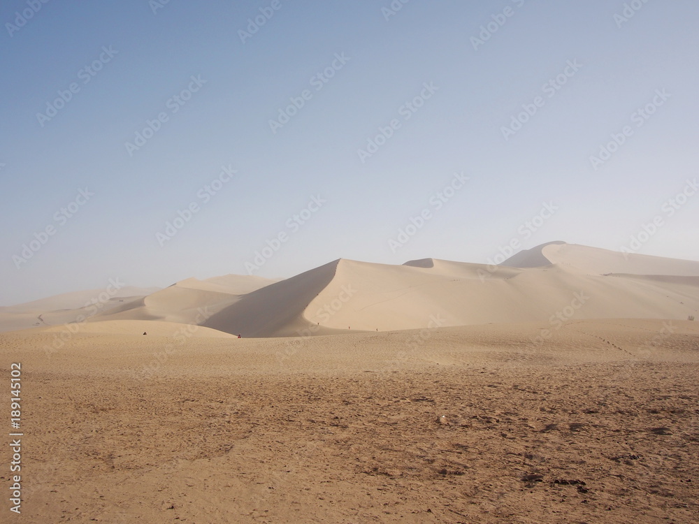 A Part of Silk Road in Dunhuang Desert. Travel in Dunhuang, Gansu, China. in 2013, October 14th