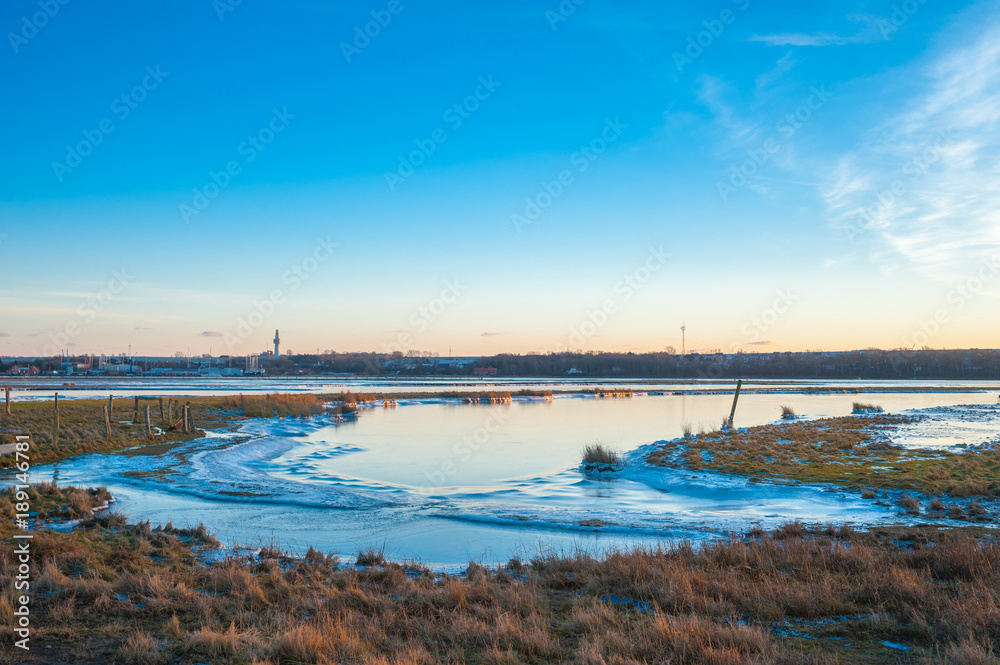 Winterliche Landschaft im Naturschutzgebiet Graswarder in Heiligenhafen Winterliche Landschaft im Naturschutzgebiet Graswarder in Heiligenhafen
