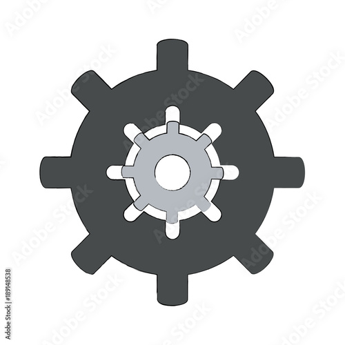 Gear machinery piece icon vector illustration graphic design