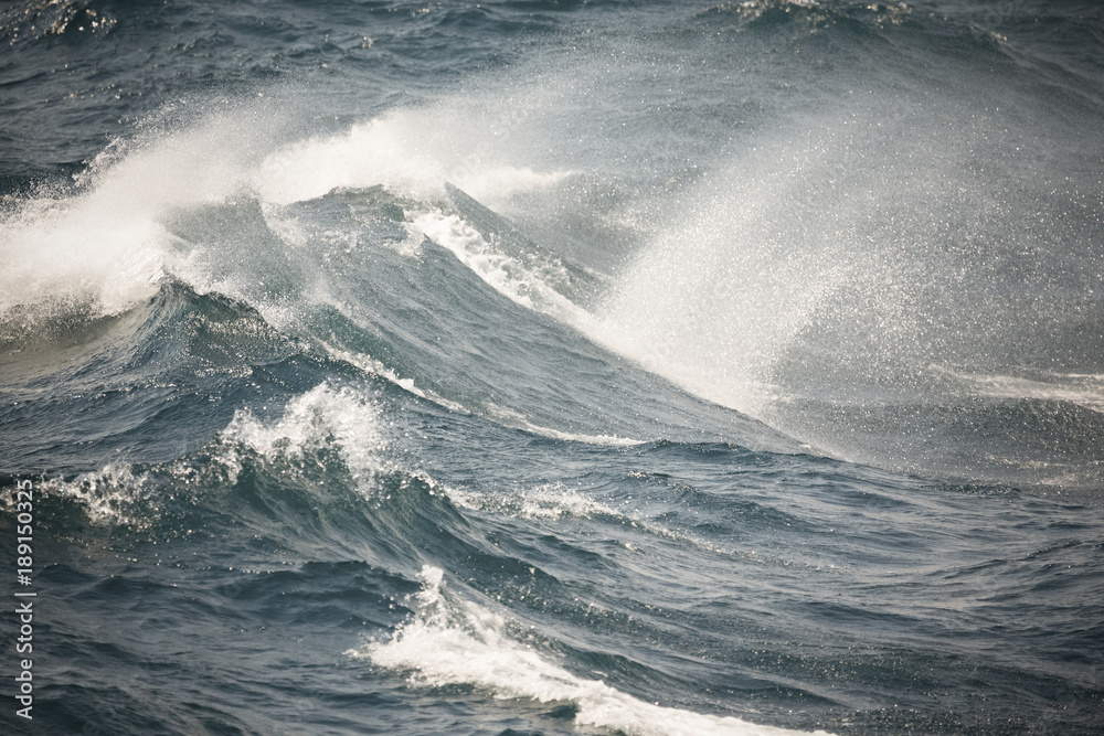 White crest of a sea wave. Selective focus. Shallow depth of field. Toned White crest of a sea wave. Selective focus. Shallow depth of field. Toned