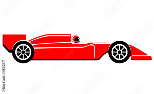 Formula one car side view vector image