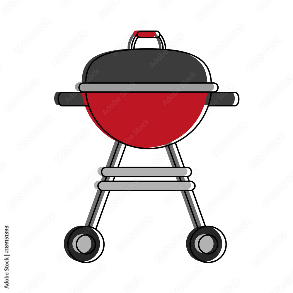 Bbq grill isolated icon vector illustration graphic design
