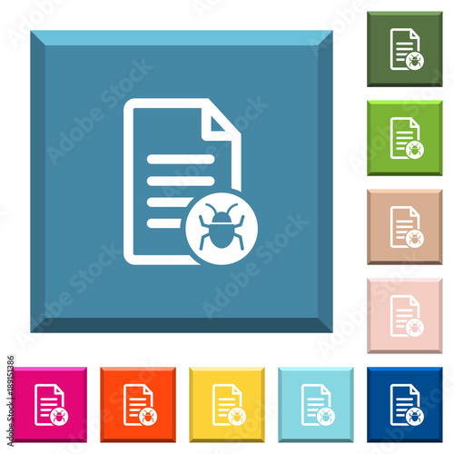 Malicious document white icons on edged square buttons