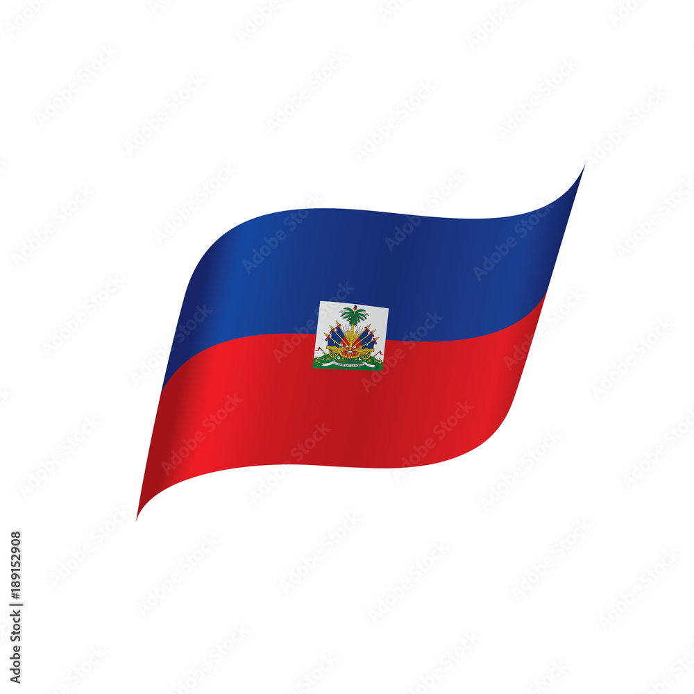 Fototapeta premium Haiti flag, vector illustration