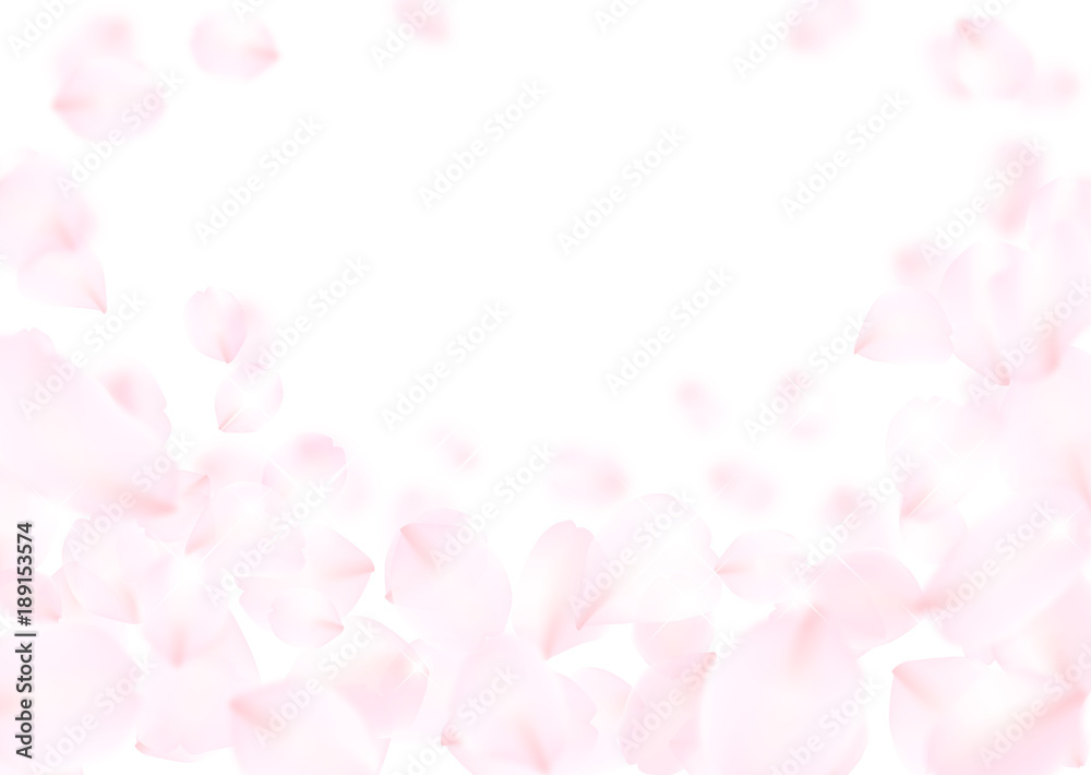 花びら　ピンク　桜　バラ