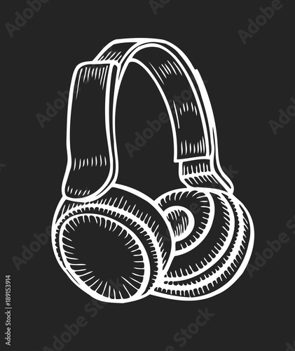 Headphones Hand drawn