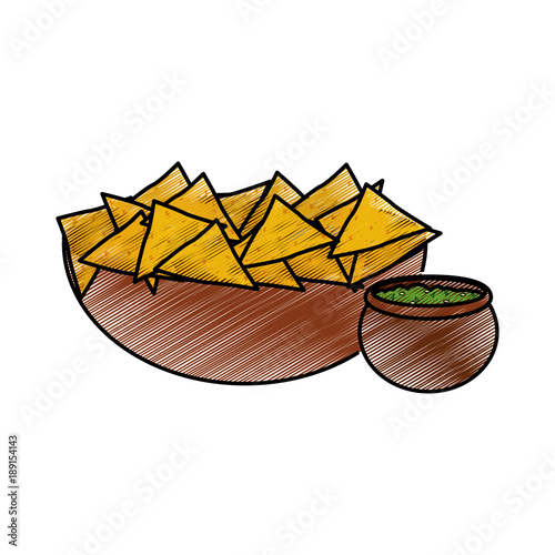 Isolated nachos design