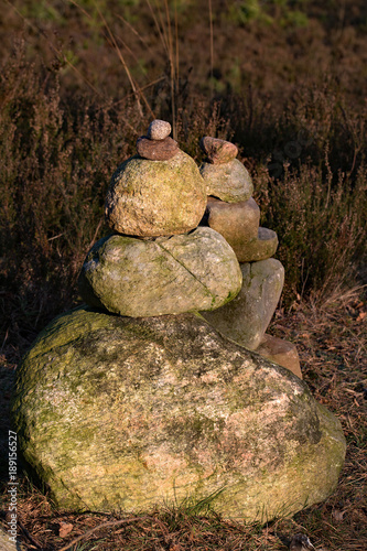 Steine aufeinander gestapelt, Fischbeker Heide photo