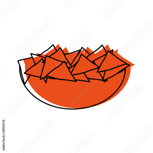 Isolated nachos design