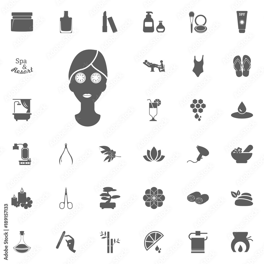 Spa relaxing icon. Spa and Recreation vector set icons. Set of 33 spa icons.