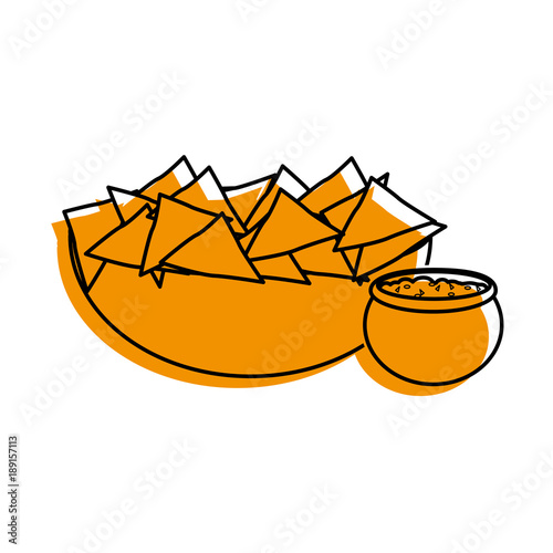 Isolated nachos design