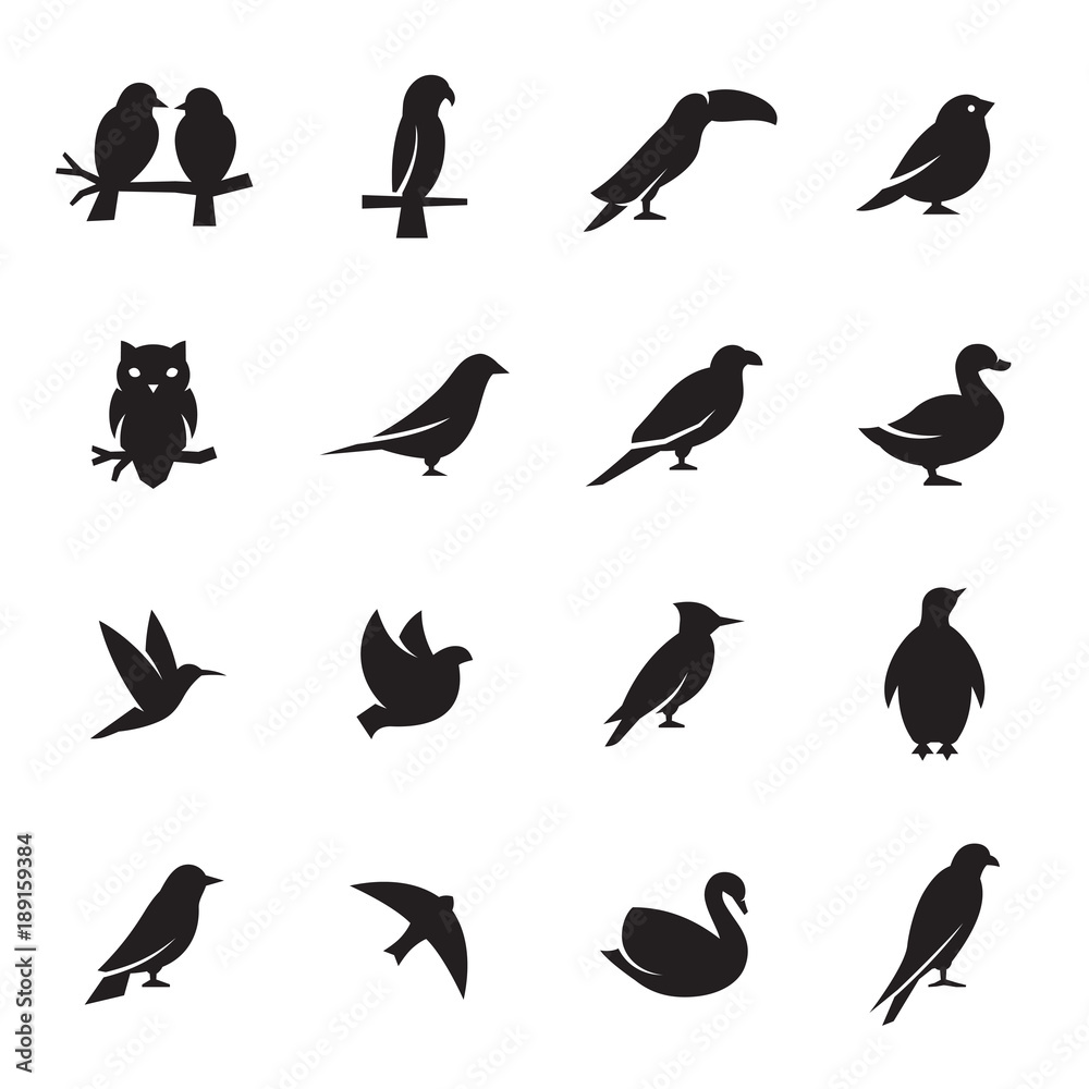 Birds icon set