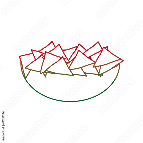 Isolated nachos design