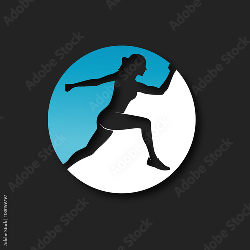 silhouette femme et course à pied