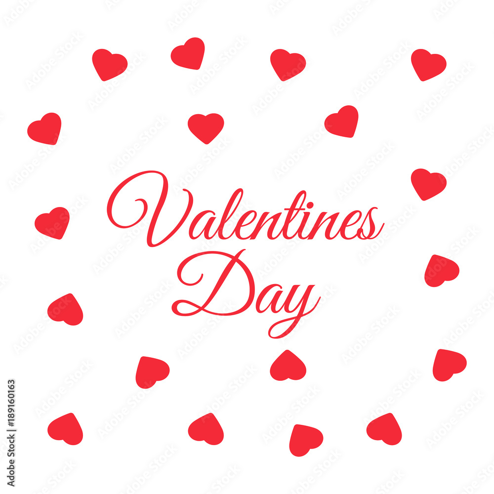 Heart fall vector background. Love and valentine day background falling hearts. Valentine day vector illustration