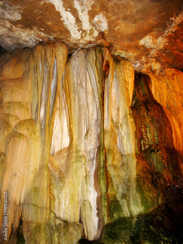 Inside of a cave photo