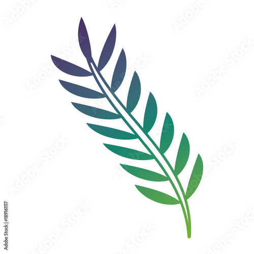 spring branch with green leaves natural vector illustration