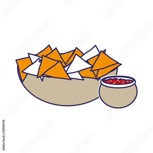 Isolated nachos design