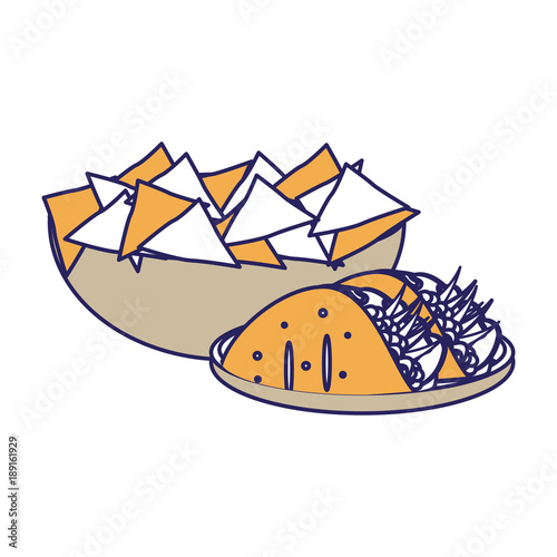 Nachos and burrito design