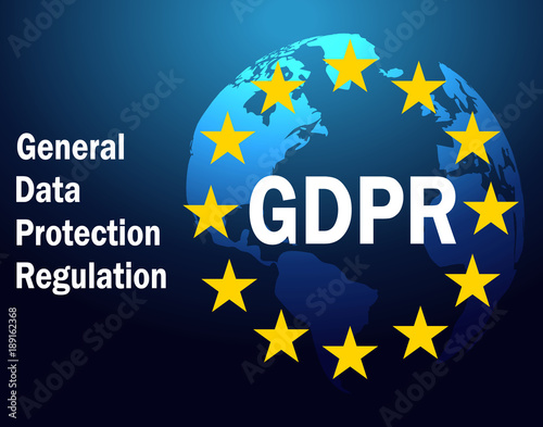GDPR General Data Protection Regulation on 25 may 2018. GDPR Vector illustration
