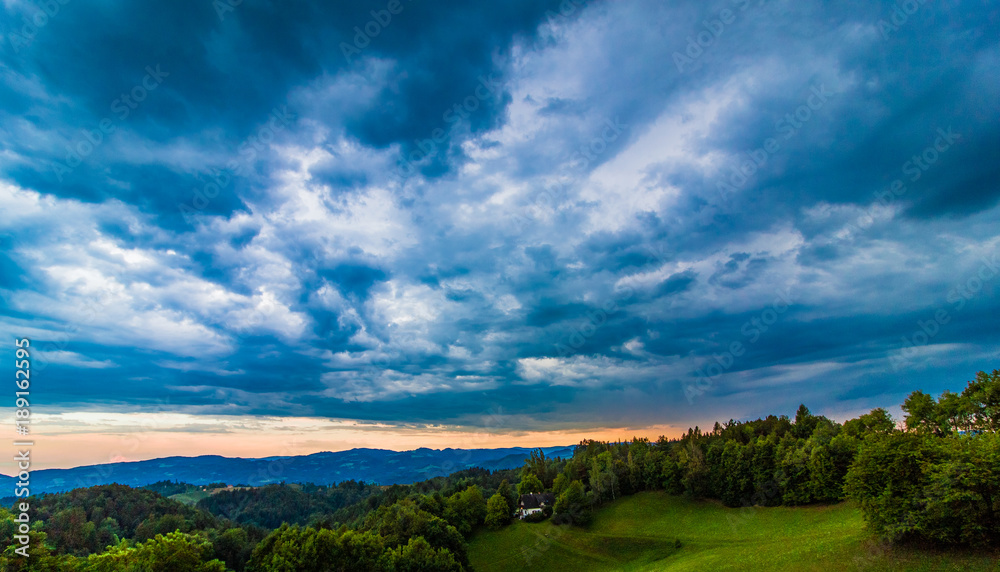 sunset in south styria sunset in south styria