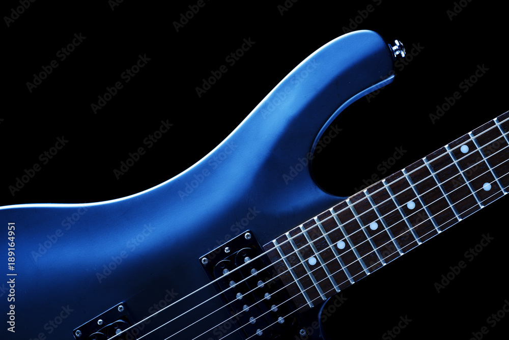 Fototapeta premium blue electric guitar
