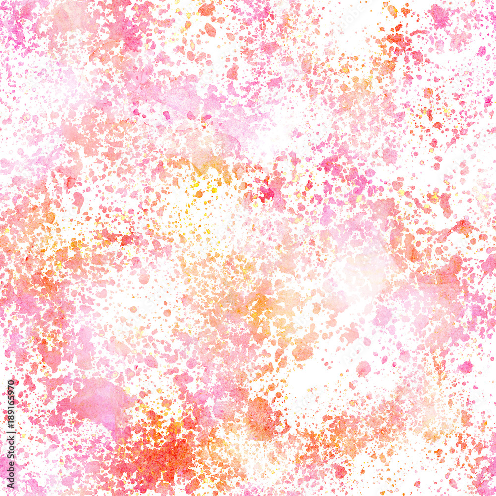 Abstract background texture with pink watercolour splashes