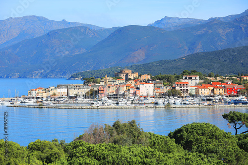 Scenic Saint Florent on Corsica Island, France photo