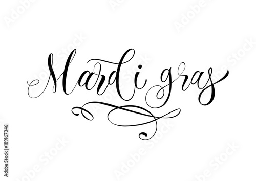 Mardi Gras Lettering with Flourish