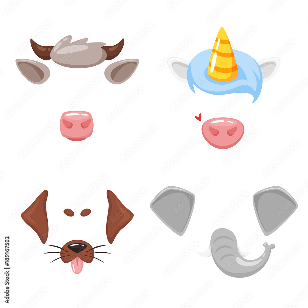 animal face or carnival mask animal face or carnival mask
