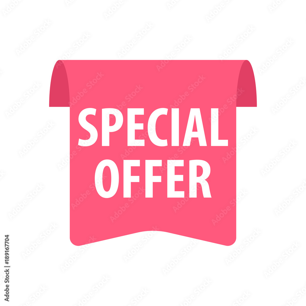 Special offer Label. Isolated on white. Red color. Special offer Label. Isolated on white. Red color.