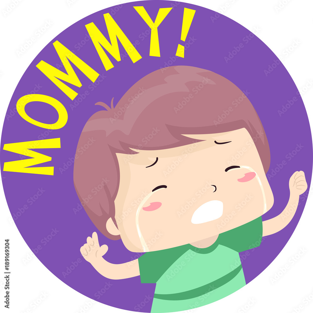 Kid Boy Toddler Calling Mommy Illustration Kid Boy Toddler Calling Mommy Illustration