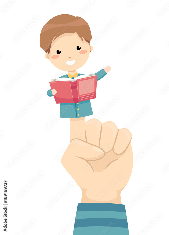 Finger Hand Puppet Story Telling Illustration Finger Hand Puppet Story Telling Illustration