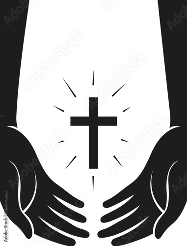 Hands Cross Illustration