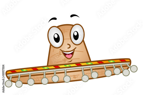Mascot Mexican Hat Illustra...